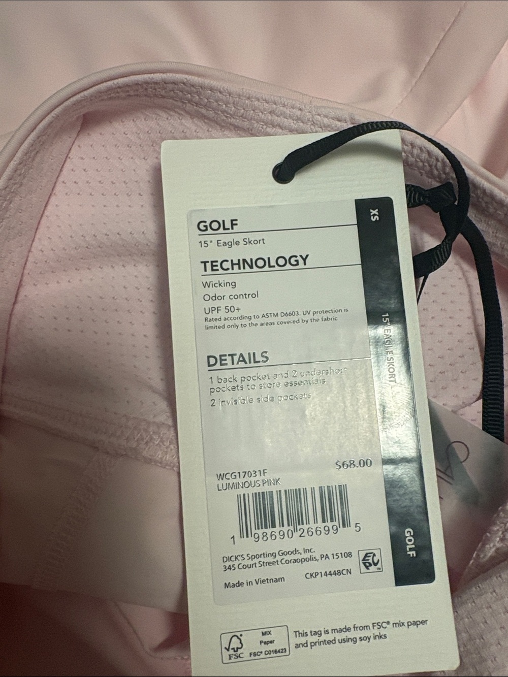 Light Pink Women's Skater Skirt with Comfortable Wide Waistband - Picture 8 of 8